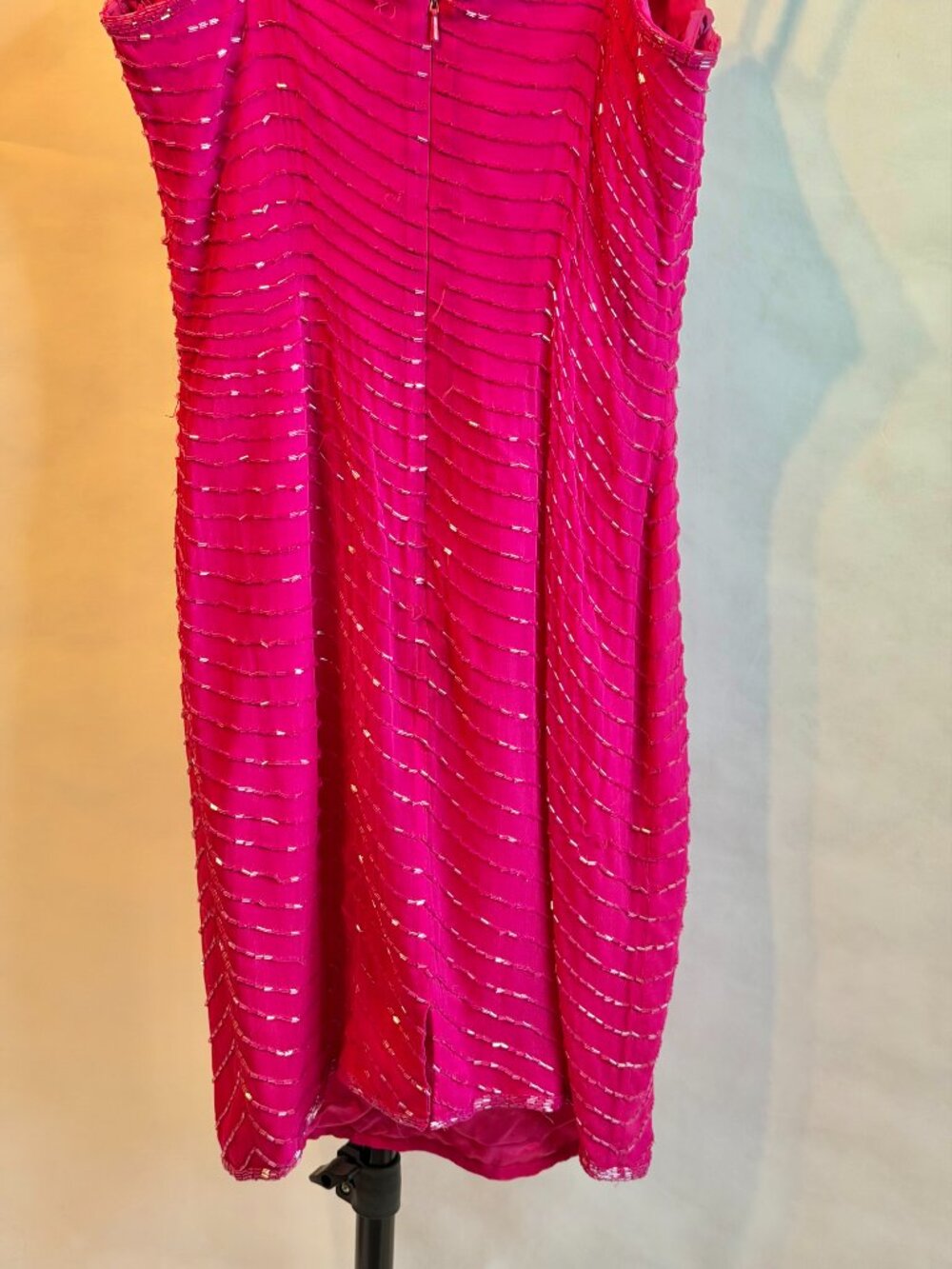 Pink Sheer Mesh Slip Dress - Picture 5 of 7